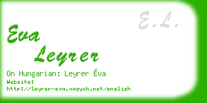 eva leyrer business card