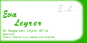 eva leyrer business card